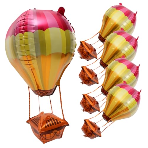 CAXUSD 5 Stück Heißluftballon-Aluminiumfilmgas Ballondekoration Babyballons Ballonbogen-Kits Ballongirlande Neon Blase luftballons Partyballons geburtstag ballon Aluminiumfolie von CAXUSD