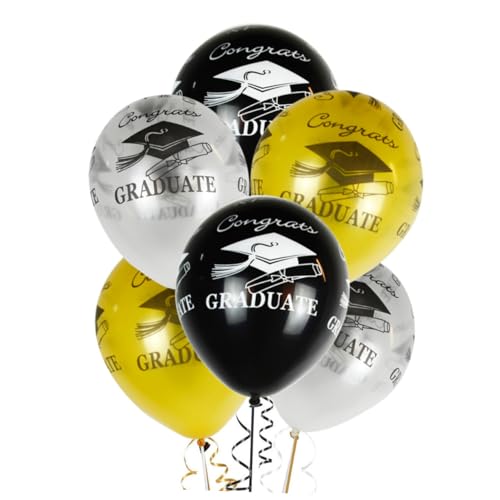 CAXUSD 50 Stück 1 Satz Latexballon Graduation party decorations Graduation party supplies Abschlussfeier 2020 Partyballons Dekorationen Abschlussballons Abschlussfeier Luftballons von CAXUSD