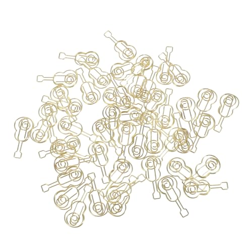 CAXUSD Büroklammern in Geigenform -Set für Geigenliebhaber Mini-Büroklammern aus Metall für Büro Schule und Zuhause 50 Stück von CAXUSD