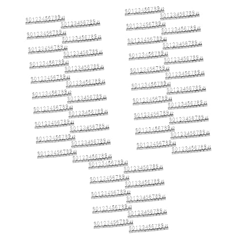 CAXUSD 50 Stück Preisschild Aus Metall Preisschild Ständerblock Etiketten Zahlenaufkleber Preisaufkleber Für Einzelhandelspreisschilder Aufkleberanzeige Preisgestaltung Preise Legierung von CAXUSD