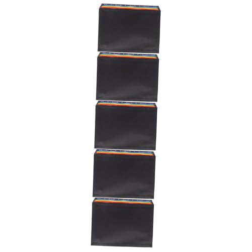 CAXUSD 5St bunter Ordner Geldbörse Desktop-Organizer Organisation Bindemittel Hängemappen aufbewahrungssack storage pockets aktenschrank Aktenhalter aus Papier Quittungsorganisator Black von CAXUSD