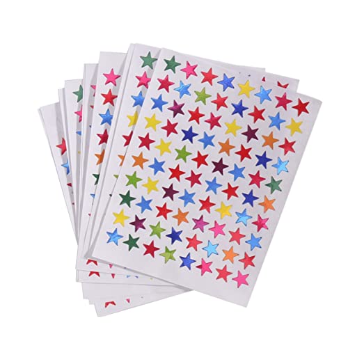 CAXUSD 6er Pack 1cm Selbstklebende Bunte Glitzerstern Aufkleber Belohnungssticker Für Schüler Bastelbedarf Scrapbooking Deko Für Und Kreative Projekte von CAXUSD