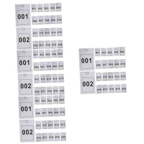 CAXUSD 80 Stk Nummernschildkarte -Kleideranhänger 001-020 Nummernschilder Kleider- -Nummernschilder -Kleidungsnummernschild Nummernschild für -Verkäufe Papier von CAXUSD