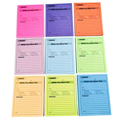 CAXUSD 9 Multifunktions-Nachrichtenpads notizblock notepad Haftnotizen-Packung memo pad selbstklebende Pads sehen multifunktionale Hinweisaufkleber klebrige Memo-Aufkleber Papier Colorful von CAXUSD