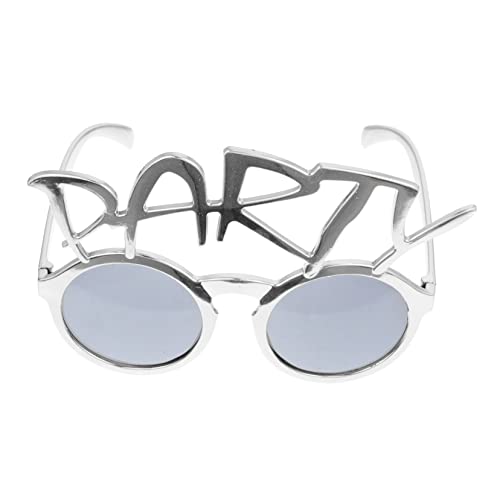 CAXUSD Alphabet-lustige Gläser Frauen Neuheit Glühen Lustige Brillen Brillen-gastgeschenke Zubehör Party Gefälscht Kinderbrille Lustige Sonnenbrille Dekorationen Rave Cocktail Silver STK von CAXUSD