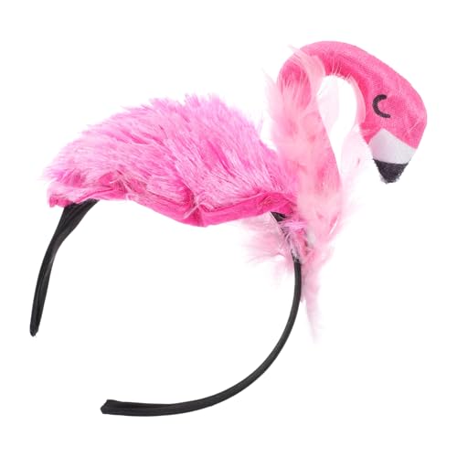 CAXUSD Flamingo-stirnband Tropisches Haarband Partyhut Stirnband Flamingo-stirnband Band Flamingokostüm Für Erwachsene Rosa Flamingo Flamingo-partydekorationen Flamingo-kostüm Rosy Feder von CAXUSD