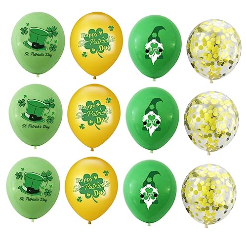 CAXUSD Glücks Klee Ballon Set St Patrick's Day Latex Ballons Für Party Dekoration Festival Deko Feierlichkeiten Mit Kleeblatt von CAXUSD