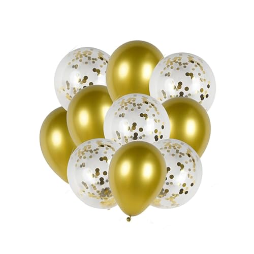 CAXUSD Goldene Latex Ballons Mit Glitzer Für Geburtstagsfeiern Und Feste Party Deko Metallic Optik Ideal Für Hochzeiten Jubiläen Und Kinderpartys von CAXUSD