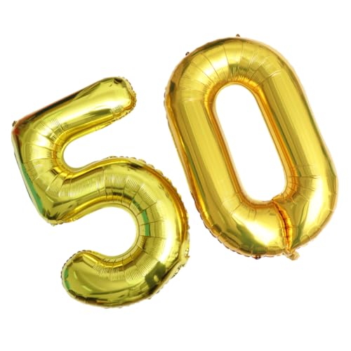 CAXUSD Goldfolienballons zum 50. Geburtstag und Hochzeitstag große Jumbo-Dekorationen von CAXUSD