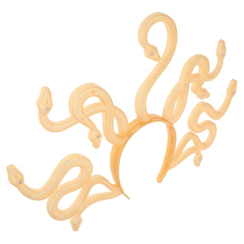 CAXUSD Medusa-stirnband Maskerade Zubehör Gruselige Schlangenkrone Tag Der Toten Stirnband Göttin Kostüm Halloween-kostüm-haar-accessoires Cosplay-kostüm-stirnband Plastik Golden von CAXUSD