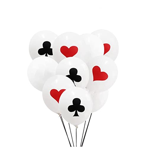 CAXUSD Poker Luftballons Dekorative Latexballons Für Poker Geburtstag Bar Und Besondere Anlässe Spielkarten Party Supplies von CAXUSD