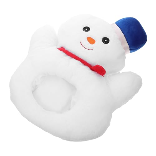 CAXUSD Schneemann-kapuze Schneebälle Animierter Mr. Chill-schneemann Schneeball-hundespielzeug Schneemann Ausgestopft Weihnachtliche Kuscheltiere Accessoires Für Winterkostüme Plüsch Weiß von CAXUSD