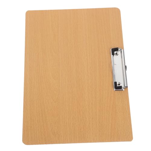 CAXUSD Schreibblock-clip Kleine Klemmbretter Rezeptordner Klemmbrett Mit Metallklammern Board-clip-ordner Office-dateiordner Clipboard-ordner Klemmbretter Aus Holz Bürobedarf Mdf Khaki von CAXUSD