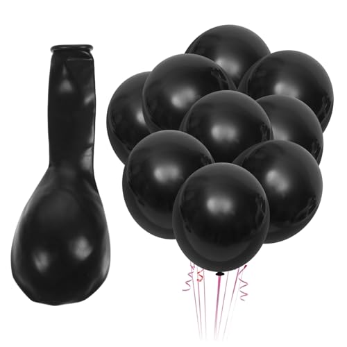 CAXUSD Schwarze Latexballons Für Geburtstagsfeiern Hochzeiten Und Festivals Mit Schnur Ideal Für Partydekorationen von CAXUSD