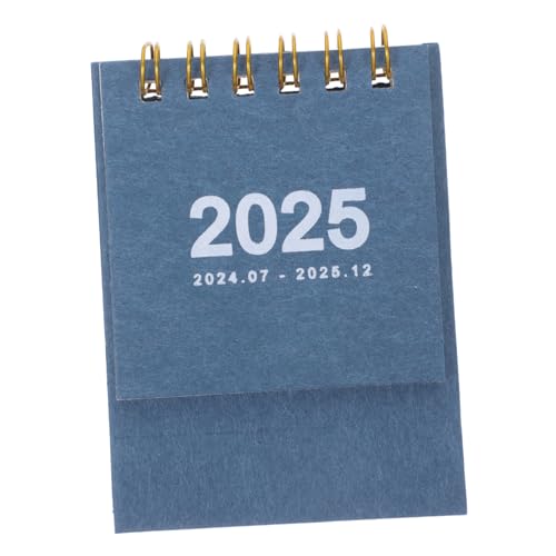 CAXUSD Tischkalender 2025 Tischkalender 2024-2025 Dekorativer Monatskalender Stehtischkalender 2024 Bürokalender Staffelei Kalender Mini-tischkalender Jahreskalender 2025 Papier Blue von CAXUSD