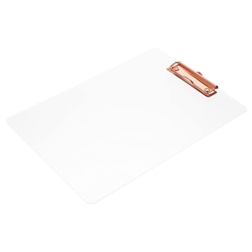 CAXUSD Transparenter Boardclip Schreibhilfe Klemmbrett Grüne Zwischenablage Büro-klemmbrett Professionelle Klemmbretter Office-dokumentenclip Clips Planke Datei-clip Metall Rose Gold von CAXUSD