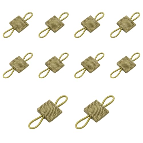 CAZSTYK 10 Stück Molles Aufsätze, taktische Ausrüstungshalter, Clip, einfach zu bedienen, Molles Gurtband, Binding Ribbon Molles elastisches Band von CAZSTYK