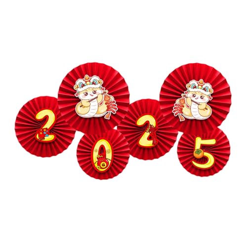 CAZSTYK Bright 2025 Neujahr Papierfächer Blumen Elegant Papierfächer Blumen Wandkunst Dekoration für 2025 Neujahrsfeier von CAZSTYK