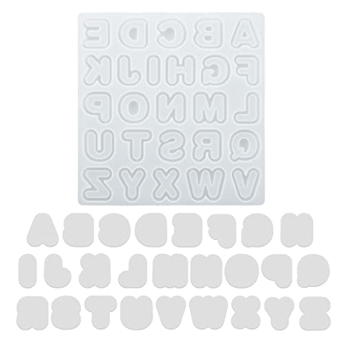 CAZSTYK Buchstaben-Silikonform, Epoxidharz, Schmuck, Anhänger, Werkzeuge, Schlüsselanhänger, Formherstellungszubehör von CAZSTYK