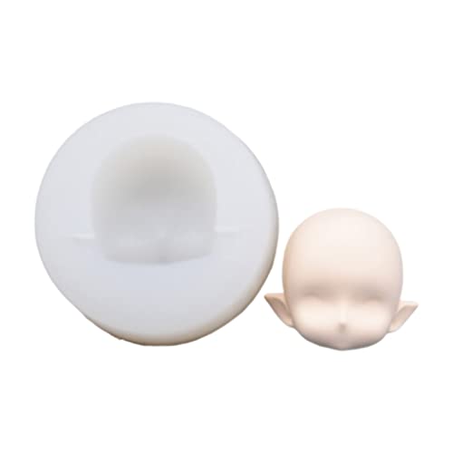 CAZSTYK OB11 Silikonform für menschliches Gesicht, weiche Keramik, Q-Version, Happy Closed Eyes, ultraleichter Ton, Fondant, Silikonform, 4,5 cm, 6 cm von CAZSTYK