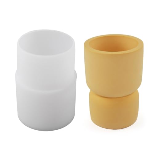 CAZSTYK Silikon-Kerzenbecher-Formen-Set, kreative Kerze, Zement, Tasse, DIY, Beton, Kerzen, Tassen, Harzformen von CAZSTYK