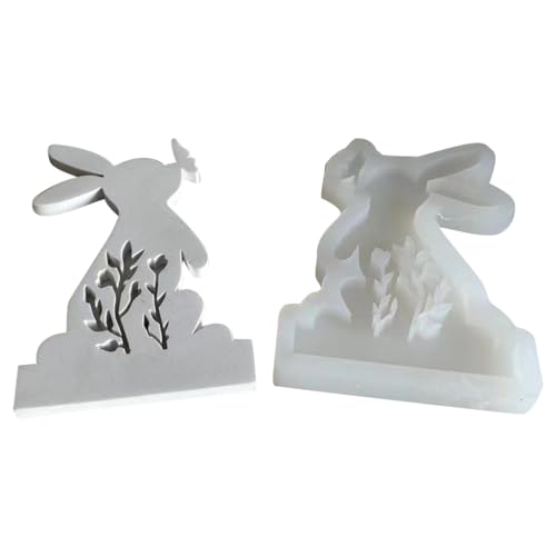 CAZSTYK Silikonform-Set mit Osterhasen, einzigartige Oster-Liebe, stehender Hase, Kerze, Ornamente, DIY, Zementform von CAZSTYK