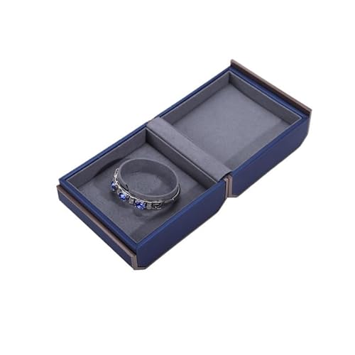 CBFGGOEUDFBS Schmuckschatulle, Schmuckverpackungsbox, Etuis for Ringe, Halsketten und Armbänder, Schmuckgeschenkbox, Ohrringaufbewahrung(Dark Blue10*10.8 * 7.3cm) von CBFGGOEUDFBS