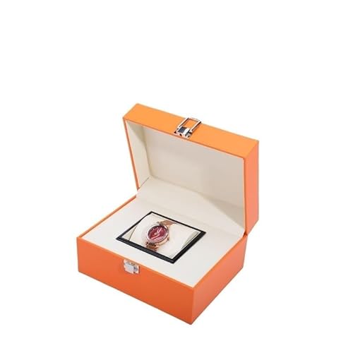 CBFGGOEUDFBS Schmuckschatulle, Schmuckverpackungsbox, Etuis for Ringe, Halsketten und Armbänder, Schmuckgeschenkbox, Ohrringaufbewahrung(Orange) von CBFGGOEUDFBS