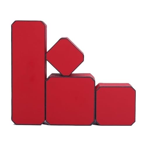 CBFGGOEUDFBS Schmuckschatulle, Schmuckverpackungsbox, Etuis for Ringe, Halsketten und Armbänder, Schmuckgeschenkbox, Ohrringaufbewahrung(Red_Long chain case) von CBFGGOEUDFBS