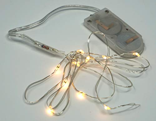 CBK-MS Lichterkette100 cm mit 10 Micro LED warmweiß Batteriebetrieb Ideal als Weihnachtsdekoration und zum dekorieren von Blumen von CBK-MS