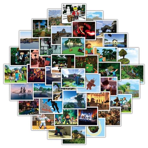 CBOSNF 100 Stück Mine-Craft Aufkleber,Mine-Craft Sticker Mix Aufkleber für Mine-Craft Sticker Pack Mine-Craft Sticker Pack Auto Aufkleber Laptop Skateboard Gitarre Gepäck Wasserflasche Telefon von CBOSNF