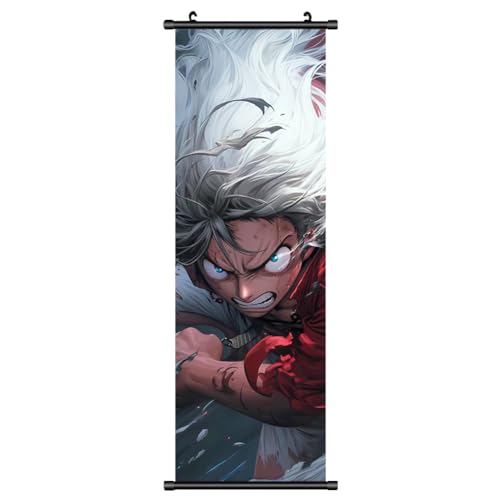 CBOSNF 30x90cm ONE PIECE Scrollen,One Piece Anime Poster Scroll Anime Wandkunst Bilder Aufhängen Leinwand Gedruckt Rahmen Segeltuch Malerei Poster Decorative Wall Decor for Home Living Room Bedroom von CBOSNF