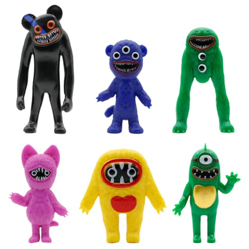 CBOSNF 6pcs Joy-ville Figuren Spielzeug Mini Figuren Monster Tortendeko Geburtstags Party liefert Dekoration Cake Topper Zubehör Joy-ville Party Dekoration für Kinder von CBOSNF