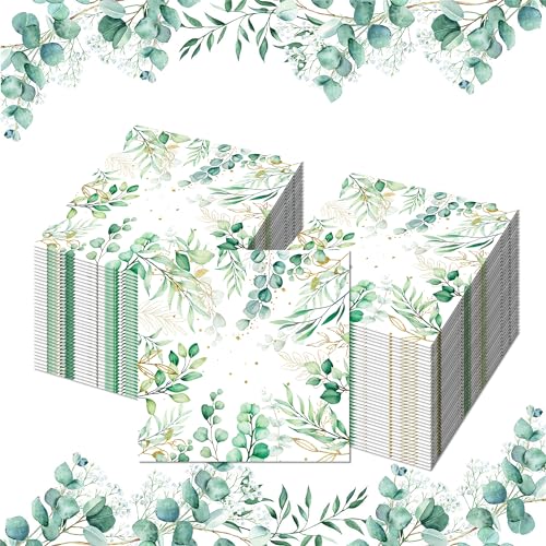 100Pcs Eucalyptus Globulus Papier Gast Servietten Einweg Abendessen Servietten, Party Servietten Gast Handtücher Hochzeit Servietten für Küche, Geburtstagsfeier von CC HOME