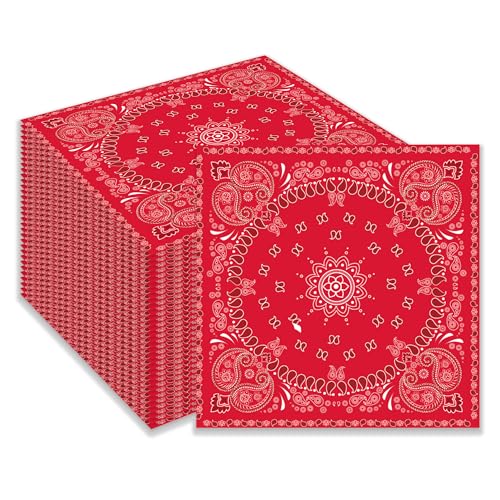 100Pcs Rote Bandana party servietten Papier Gast Servietten Einweg Abendessen Servietten, Party Servietten Gast Handtücher Hochzeit Servietten für Küche, Geburtstagsfeier von CC HOME