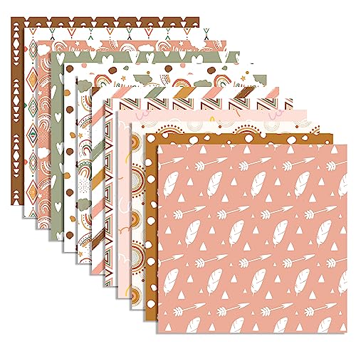 24-Blatt Böhmisches Muster Scrapbook Papier,12 Designs Doppelseitiges Böhmisches Dekorpapier Scrapbook Craft Papier,12x12Inch Craft Supplies Karte Herstellung Scrapbook von CC HOME