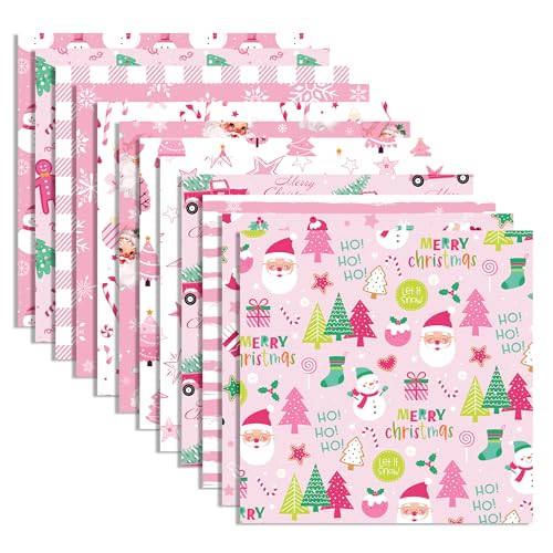 24 Blatt Rosa Weihnachten Muster Scrapbook Papier,12 Designs Scrapbook Craft Papier, 12x12Inch Karte Herstellung Scrapbook DIY Hintergrundpapier Origami Papier Weihnachten von CC HOME