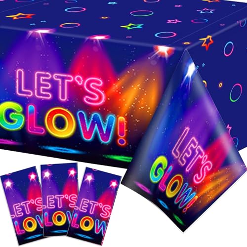 CC HOME 3PCs Glow Tischdecken Party Tischdecke, Kunststoff Tischdecken Party Dekoration Einweg Tischdecke für Partys, Geburtstag Tischdecke Rechteckige Tischdecke CC HOME 3PCs Glow Tischdecken Party Tischdecke, Kunststoff Tischdecken Party Dekoration Einweg Tischdecke für Partys, Geburtstag Tischdecke Rechteckige Tischdecke von CC HOME