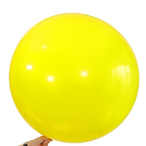 36 Zoll Riesen Luftballons Gelb(91.5 cm) Großer Ballons Helium Weiss für Party Dekoration,6 Stück von CC Wonderland Zone