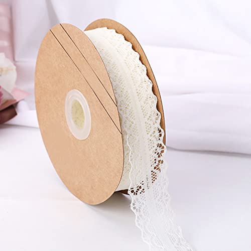 CC wonderland zone Spitzenband Creme 3cm breit-Elfenbeinfarben Spitzenbordüre Dekoband(3cm x 23m) für Hochzeit,Nähen,Blumen,Geschenkverpackungen von CC wonderland zone