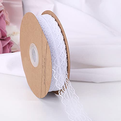 CC wonderland zone Spitzenband Weiß 3cm breit-Weiss Spitzenbordüre Dekoband(3cm x 23m) für Hochzeit,Nähen,Blumen,Geschenkverpackungen von CC wonderland zone