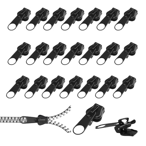 Reißverschluss Schieber Ersatz,3 Größen Reißverschluss Reparatur Set Fix Reissverschluss Zipper, Reisverschluss Fix Kit Reißverschluss Ersatz Zipper für Jacken, Koffer, Ruckäcke （24 Stück ） von CCLWY