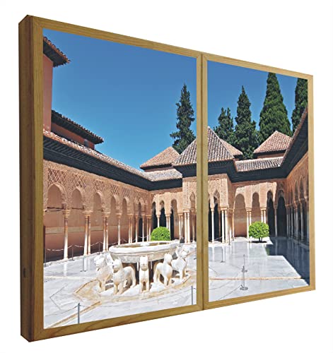 CCRETROILUMINADOS Falsche Fenster mit Licht Blick auf den Hof der Löwen La Alhambra von CCRETROILUMINADOS