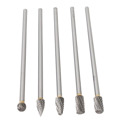 Drehwerkzeug-Hartmetall-Frässtift-Set, Anfasen, Schleifer-Bits, Schleifen, 5 Stück, 150 Mm, für Automobile (6*10mm) von CCYLEZ