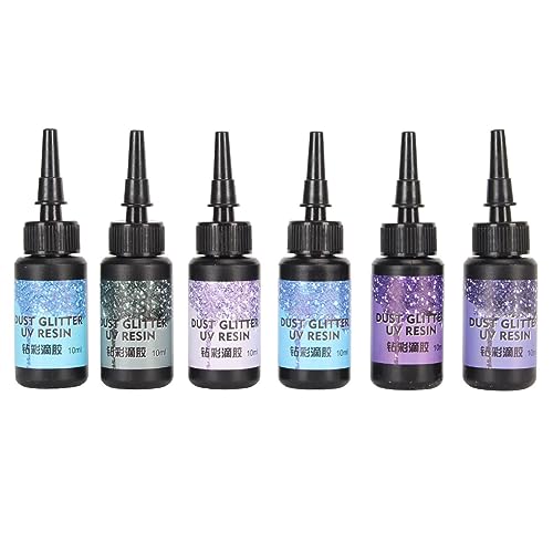 Farbiges Epoxidharz, Multifunktionales UV-Harz, Tragbar, Je 10 Ml, Schnell Aushärtend, für Heimwerkerarbeiten (Lila Serie) von CCYLEZ