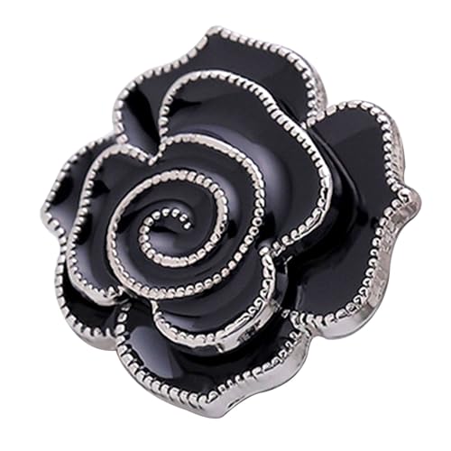 10 Stück Vintage Metall Nähen Knöpfe Jacken Knöpfen Runde Ersatz Knöpfe Trachtenknöpfe Mit Rosenmotiv Zum AnnäHen Kleider Reparatur Von Jacken,mäntel, Kleider -schwarz-23mm von CCYXFB