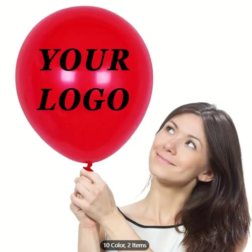 CCZUIML Personalisierte Luftballons – Personalisiertes Design,Ihr Eigener Luftballon – Luftballon mit Logo-Titel,Perfekt für Geburtstagsfeiern, Hochzeiten und Firmenfeiern von CCZUIML