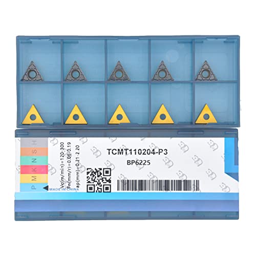 CDBP CNC Hartmetalleinsätzen Wendeplatten TCMT110204 TCMT21,51 - universelle Stahlbearbeitung, Dreheinsätze -TiN Beschichtung, 10 Stück von CDBP