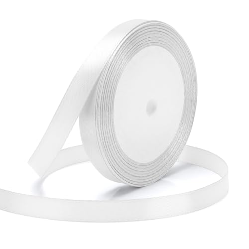 Satinband, 0,95 cm x durchgehend, 22,7 m, Weiß von CDIXlmuz