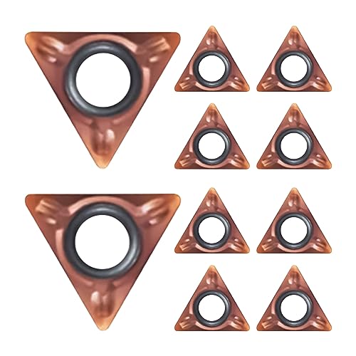 10 Stück Hartmetall-Einsatzschneider, Wolframstahl, hochpräzise Klinge für pneumatische Mini-Anfasmaschine, austauschbare Dreheinsätze, Schaumdrehwerkzeug von CDIYTOOL